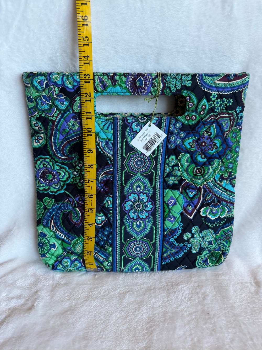 Vera Bradley Holiday Tote  retired "Blue Rhapsody" new with tags - Picture 9 of 9